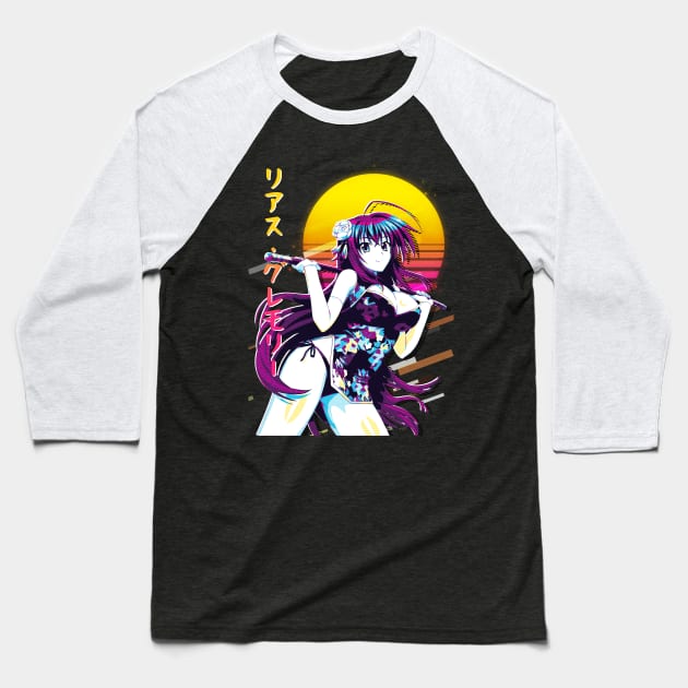 High School DxD - Rias Gremory Baseball T-Shirt by 80sRetro